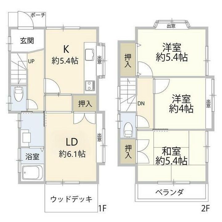 神奈川県海老名市国分寺台2(一戸建)の賃貸物件の間取り