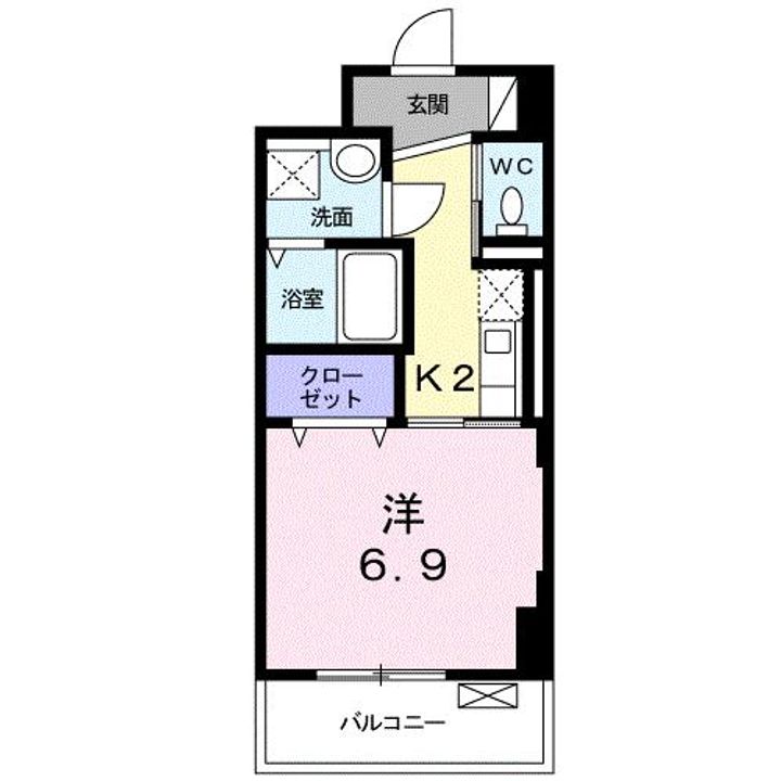 静岡県浜松市中央区砂山町(マンション)の賃貸物件の間取り