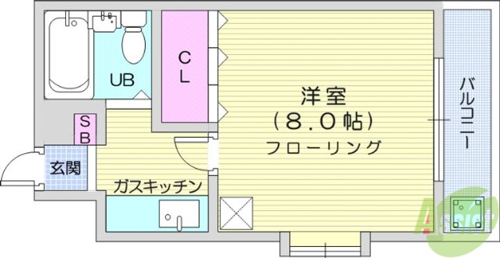 イーグルハイツ宮千代の間取り