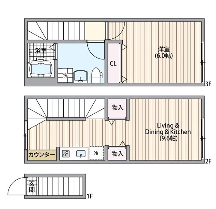 東京都北区中十条1(アパート)の賃貸物件の間取り