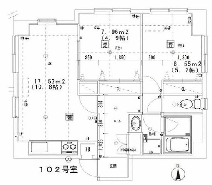グランコールス東北沢の間取り