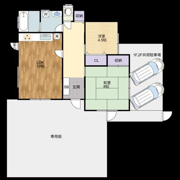 千葉県山武郡九十九里町真亀(一戸建)の賃貸物件の間取り