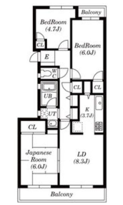 神奈川県横浜市港南区港南2(マンション)の賃貸物件の間取り