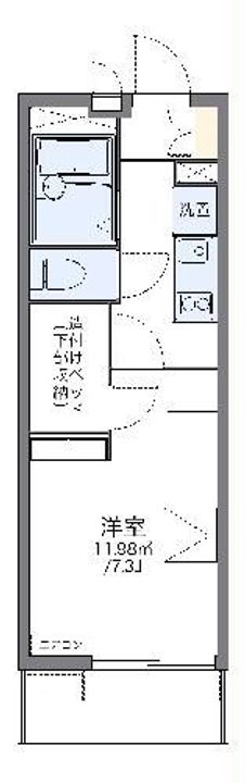 レオパレスブルーリヴィエールの間取り