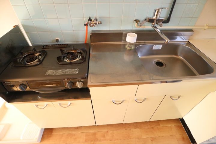 岡山県倉敷市松島(マンション)の賃貸物件のキッチン