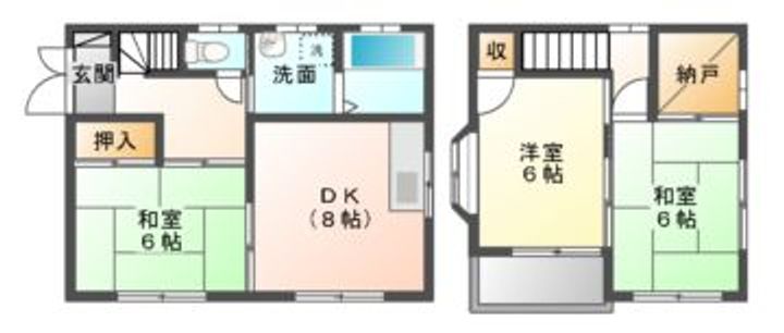 広島県福山市神辺町字十三軒屋(一戸建)の賃貸物件の間取り