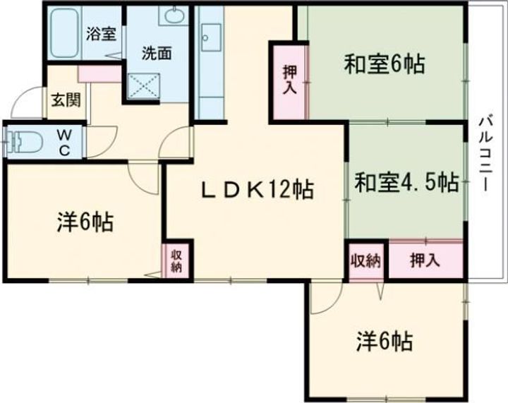 サンメゾン忍海の間取り