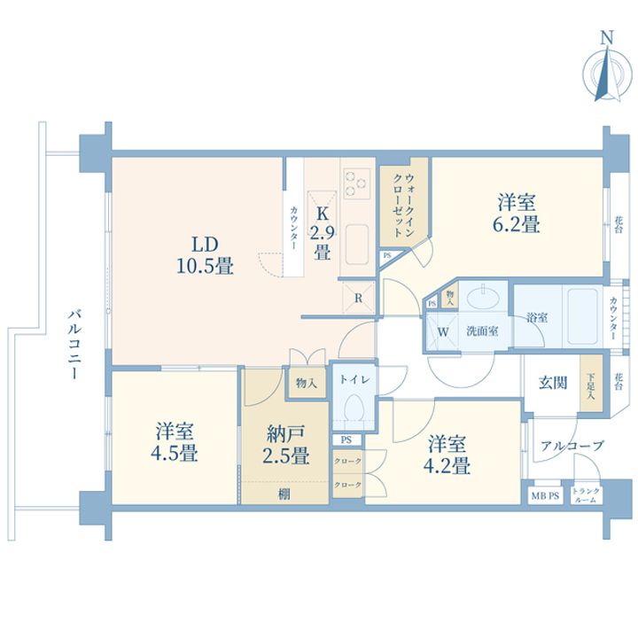 市が尾パークホームズ参番館の間取り