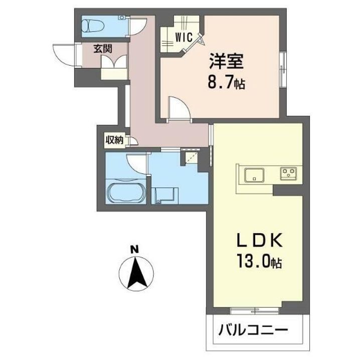 神奈川県厚木市泉町(マンション)の賃貸物件の間取り
