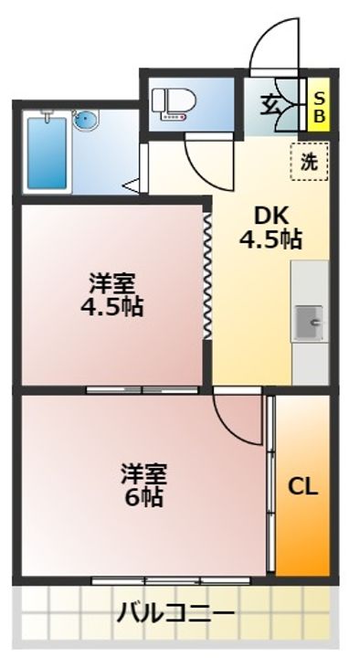 シャトー小林の間取り