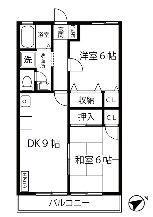 アベニュー白鳥Aの間取り