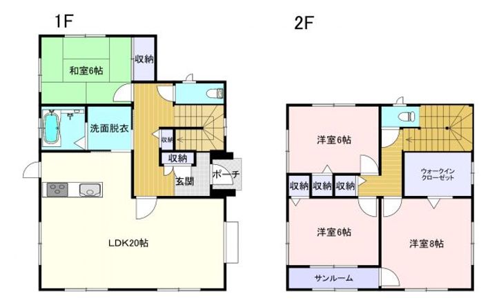 福島県会津若松市中島町(一戸建)の賃貸物件の間取り