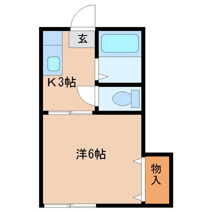 宮城県仙台市太白区八木山南1(アパート)の賃貸物件の間取り