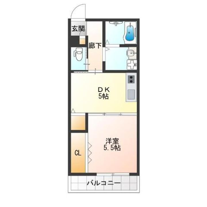 エルサ住之江の間取り