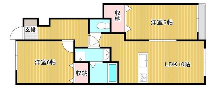 グランディール芳泉Bの間取り