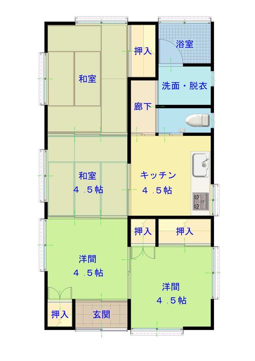 鹿児島県曽於市末吉町二之方(一戸建)の賃貸物件の間取り