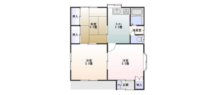 宮城県亘理郡亘理町字五日町(一戸建)の賃貸物件の間取り