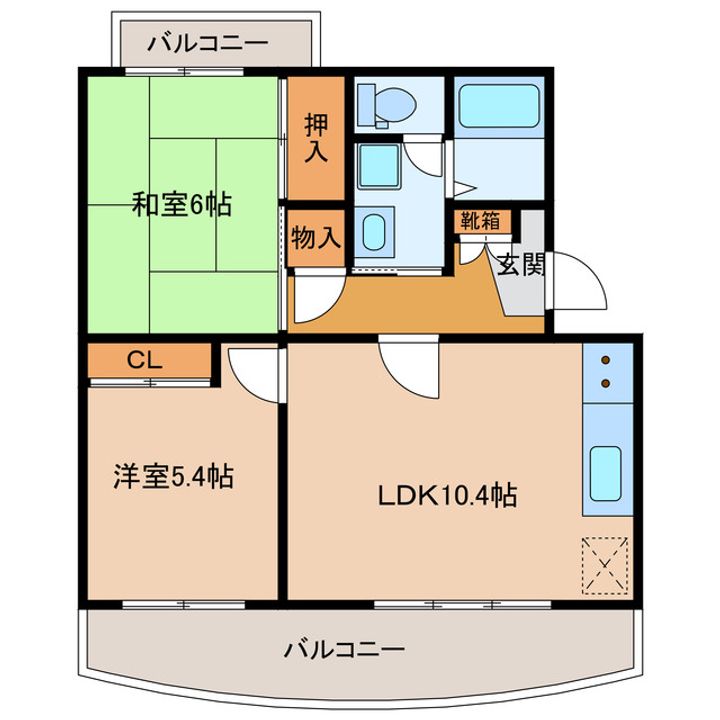 静岡県浜松市中央区参野町(マンション)の賃貸物件の間取り