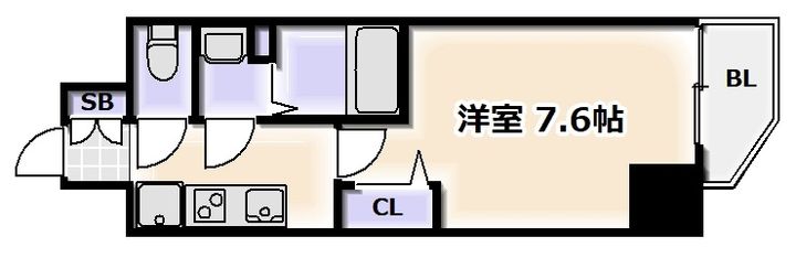 ララプレイス難波ガルテンの間取り