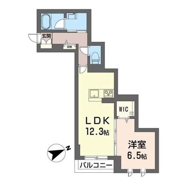 埼玉県さいたま市中央区本町西1(マンション)の賃貸物件の間取り