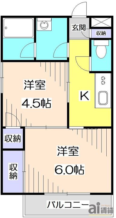 東京都練馬区石神井台2(マンション)の賃貸物件の間取り
