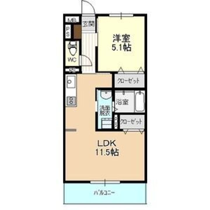 栃木県宇都宮市鶴田2(マンション)の賃貸物件の間取り