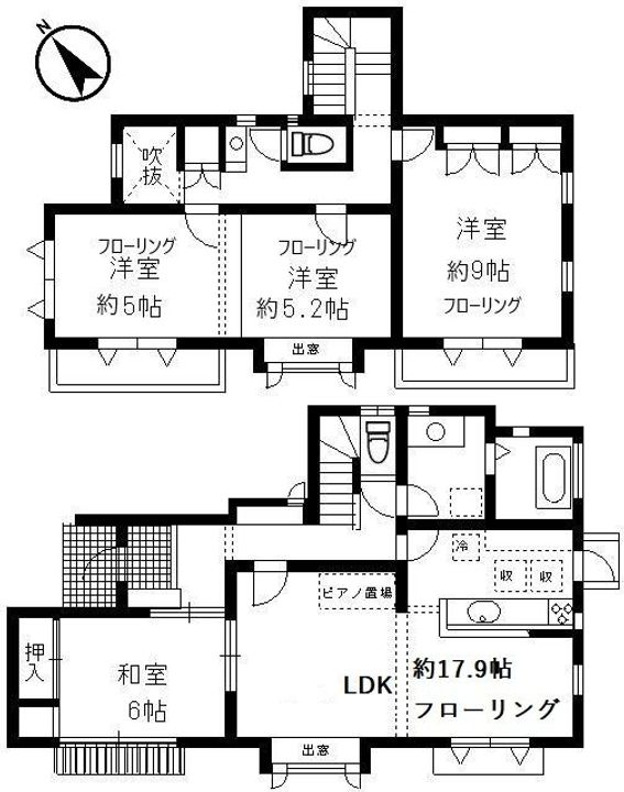 埼玉県さいたま市見沼区大字南中丸(一戸建)の賃貸物件の間取り