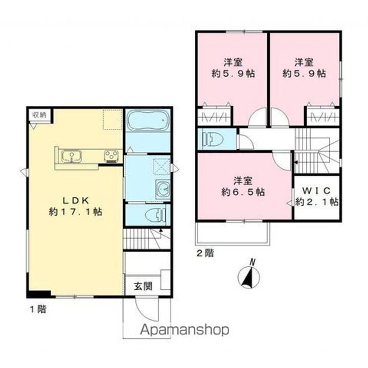 千葉県流山市大字南(一戸建)の賃貸物件の間取り