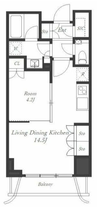 東京都渋谷区千駄ヶ谷4(マンション)の賃貸物件の間取り