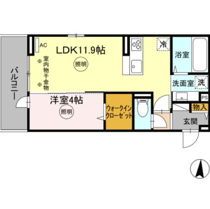 D-ROOM-津福今町の間取り