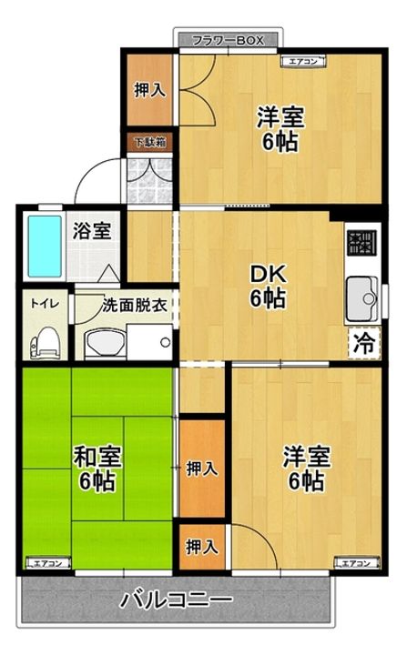セジュール大内の間取り