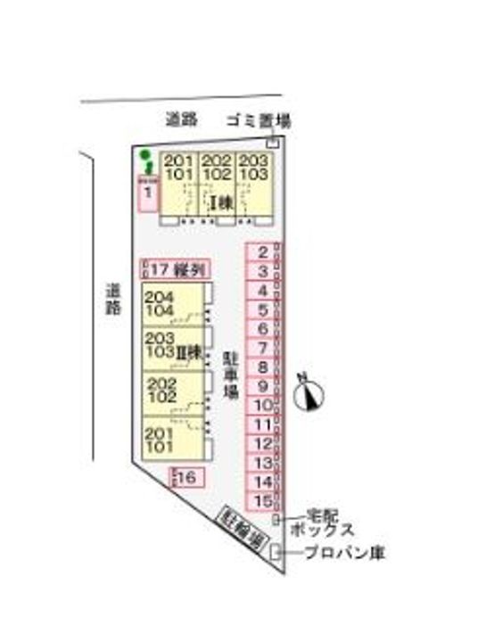 ペルル東浜IIの地図