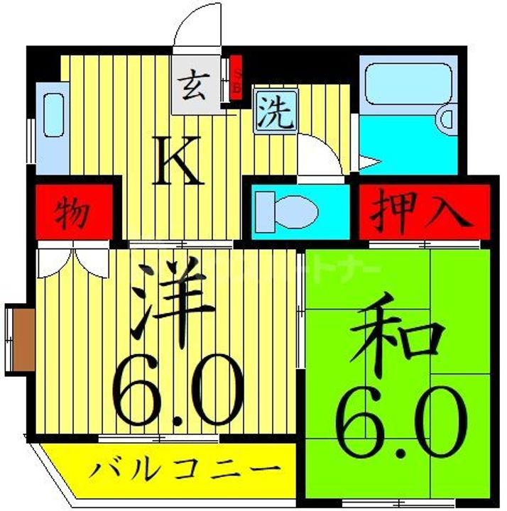 直井ハイツの間取り