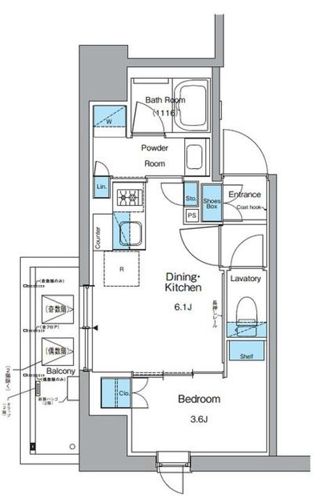 東京都台東区台東3(マンション)の賃貸物件の間取り
