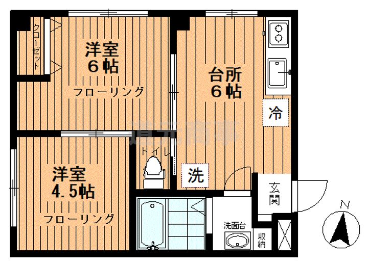 リスタアハイツの間取り