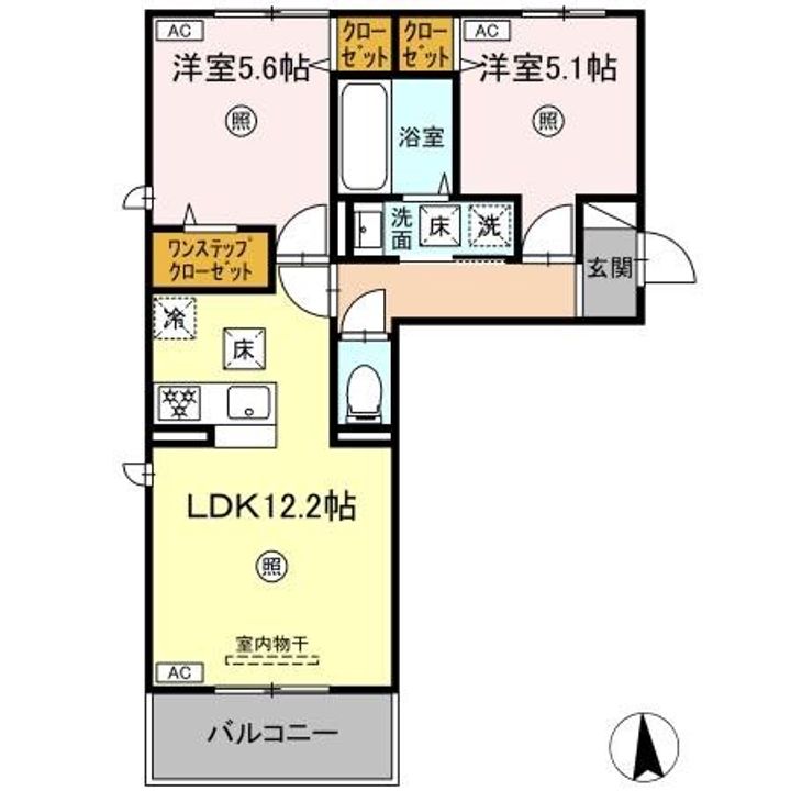 ロータスヒル B棟の間取り