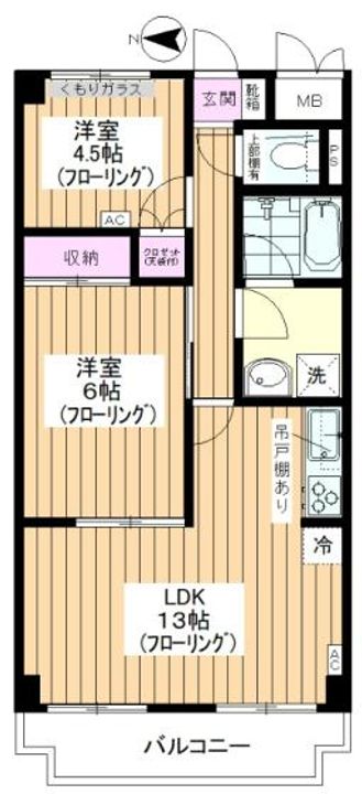 カーサU2の間取り