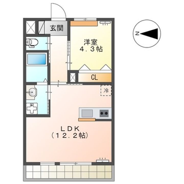 千葉県茂原市小林(アパート)の賃貸物件の間取り