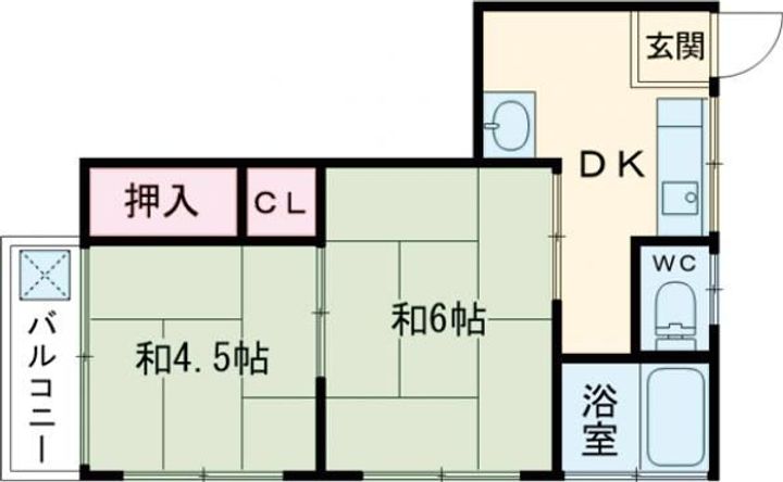 筑波荘の間取り