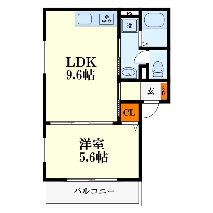 大阪府大阪市東淀川区井高野2(アパート)の賃貸物件の間取り