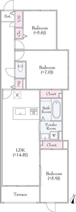 ヴェント荻窪の間取り