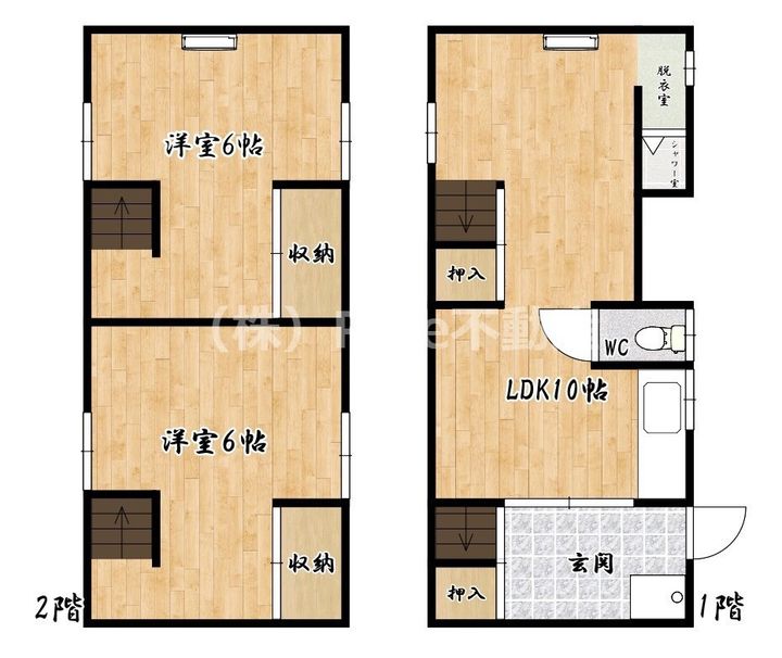 大阪府大阪市住吉区墨江3(一戸建)の賃貸物件の間取り