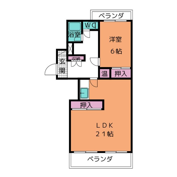 マンション一社の間取り