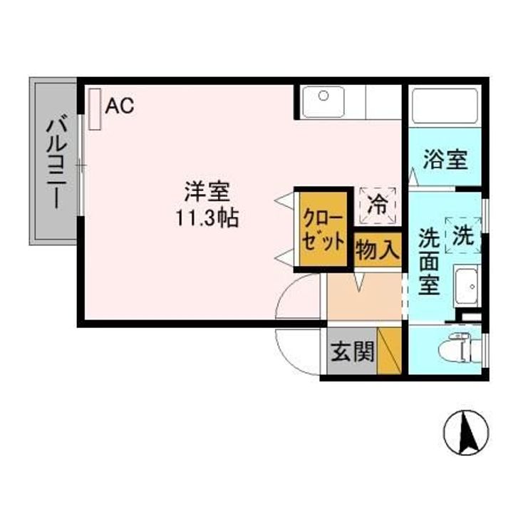 新潟県長岡市三和2(アパート)の賃貸物件の間取り