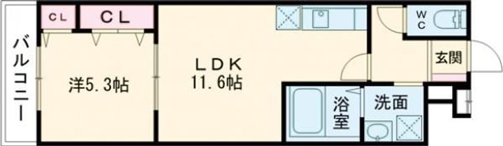 フジパレス堺鳳駅北I番館の間取り