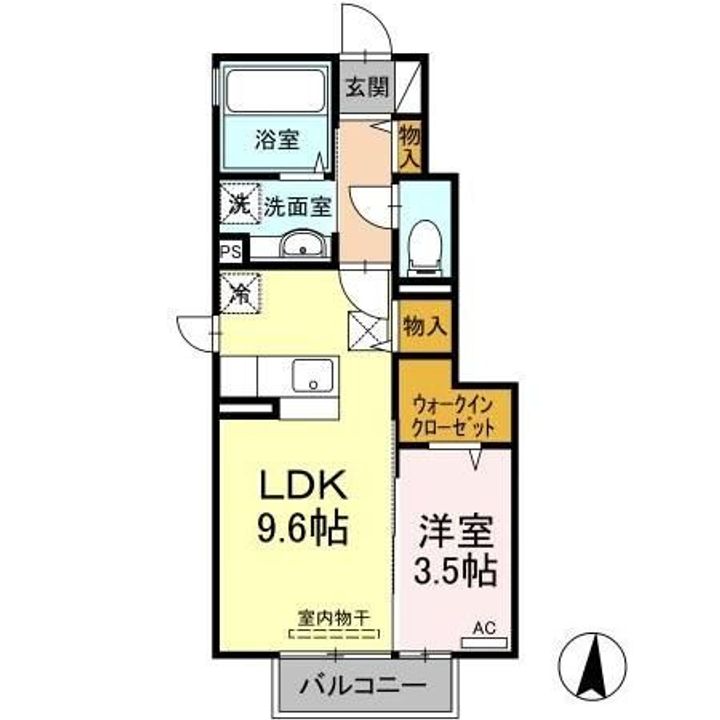 栃木県下都賀郡壬生町若草町(アパート)の賃貸物件の間取り