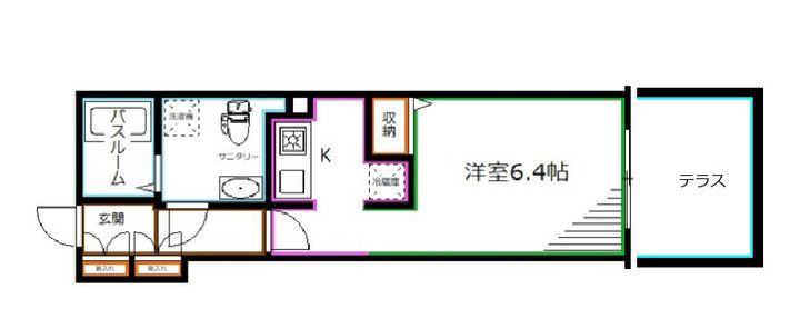 東京都練馬区中村南3(マンション)の賃貸物件の間取り