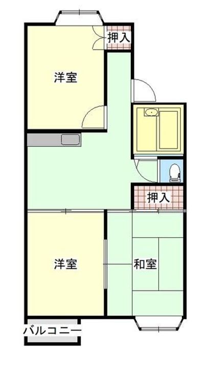 クレール花京院の間取り