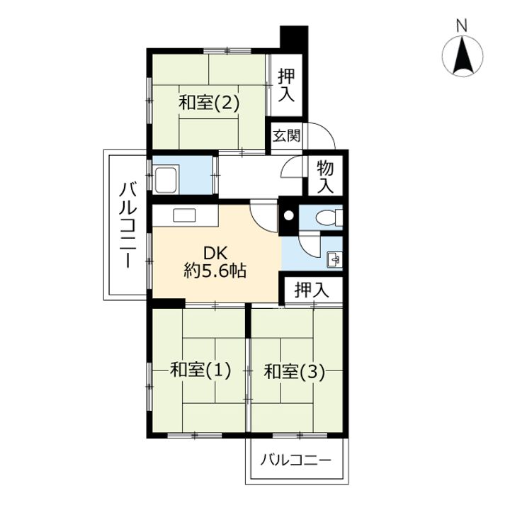 UR大麻中町の間取り