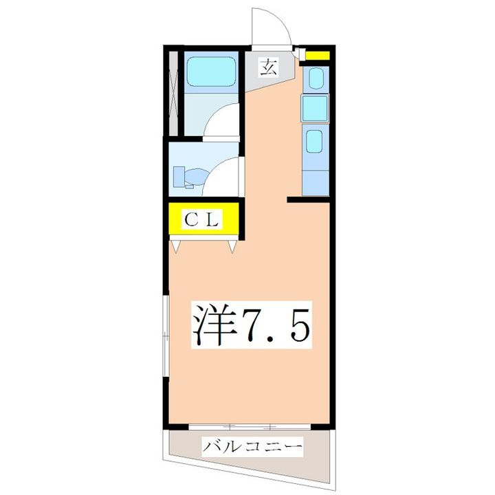 鹿児島県鹿児島市南林寺町(マンション)の賃貸物件の間取り